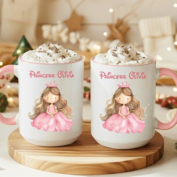 Personalized Gift (optional) Princess Latte Mug - Picture 1 of 2